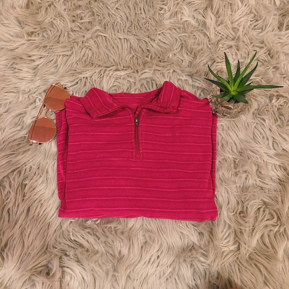 Pink/red Patagonia long sleeve top.
